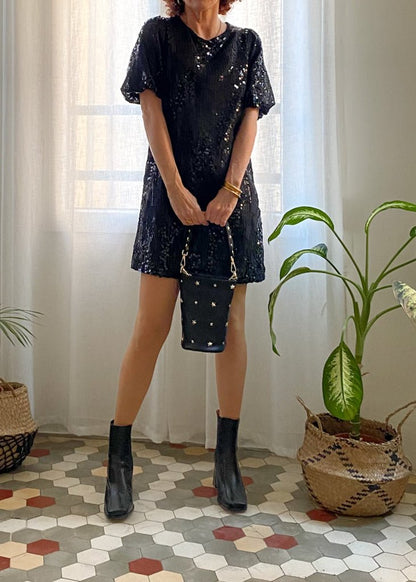 VESTID0 LENTEJUELAS BERTHA BLACK - Sister Birkin