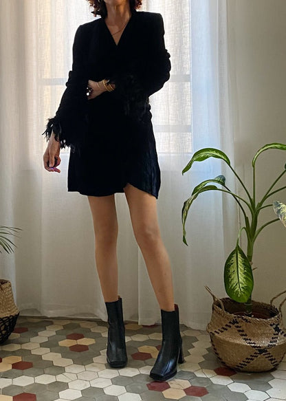 VESTID0 TERCIOPELO NATY BLACK - Sister Birkin