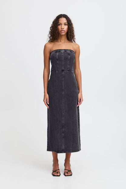 VESTIDO ÍNDIGO DENIM WASHED BLACK - Sister Birkin