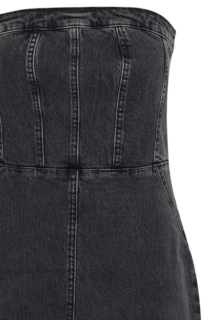 VESTIDO ÍNDIGO DENIM WASHED BLACK - Sister Birkin