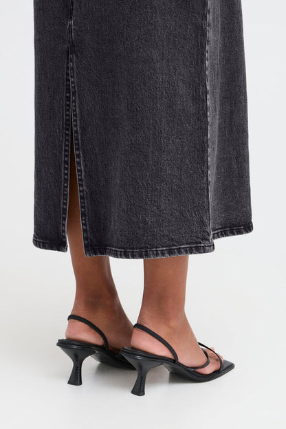 VESTIDO ÍNDIGO DENIM WASHED BLACK - Sister Birkin