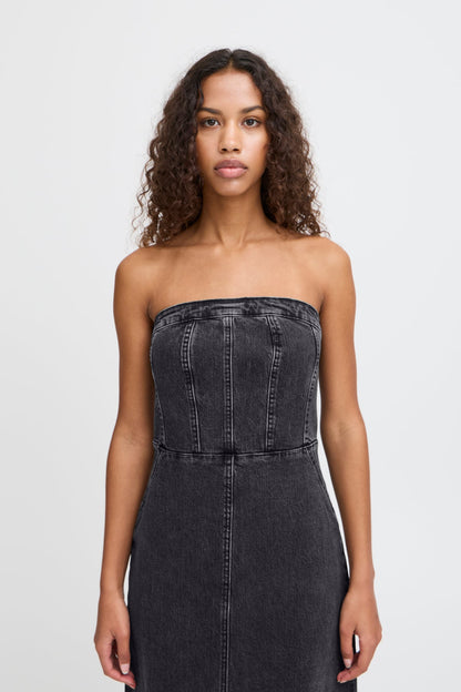 VESTIDO ÍNDIGO DENIM WASHED BLACK - Sister Birkin