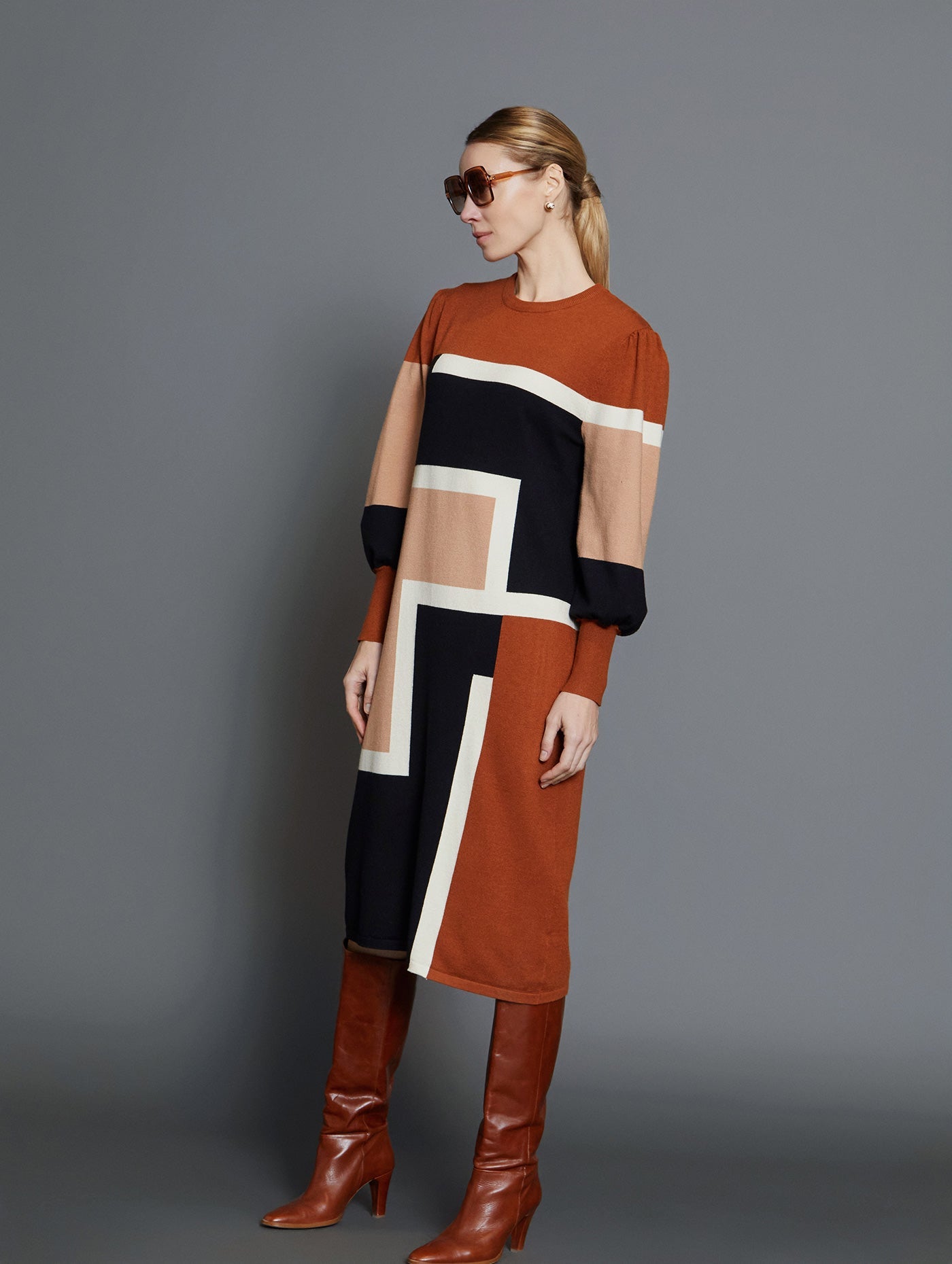 VESTIDO SELENA COLOR BLOCK - Sister Birkin
