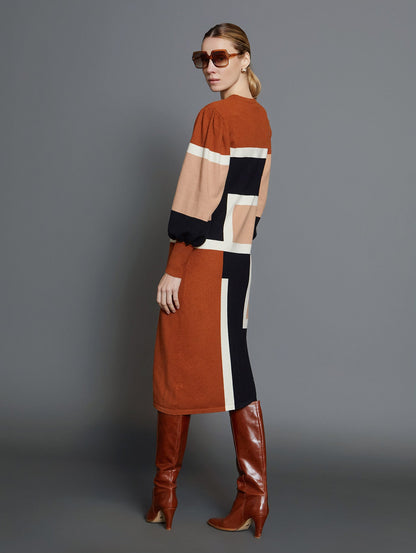 VESTIDO SELENA COLOR BLOCK - Sister Birkin