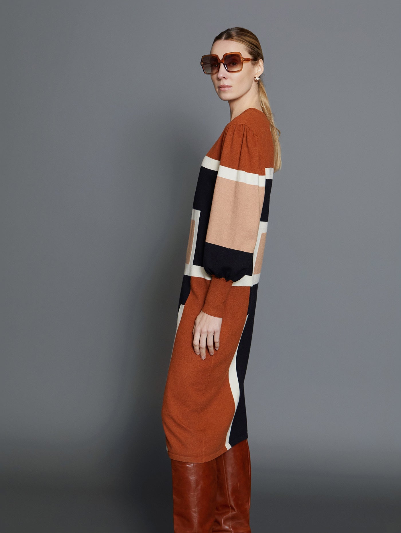 VESTIDO SELENA COLOR BLOCK - Sister Birkin