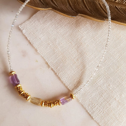 COLLAR GAIA FLUORITE / LABRADORITE - Sister Birkin 