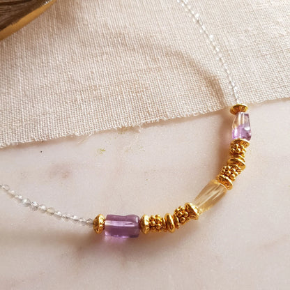 COLLAR GAIA FLUORITE / LABRADORITE - Sister Birkin 