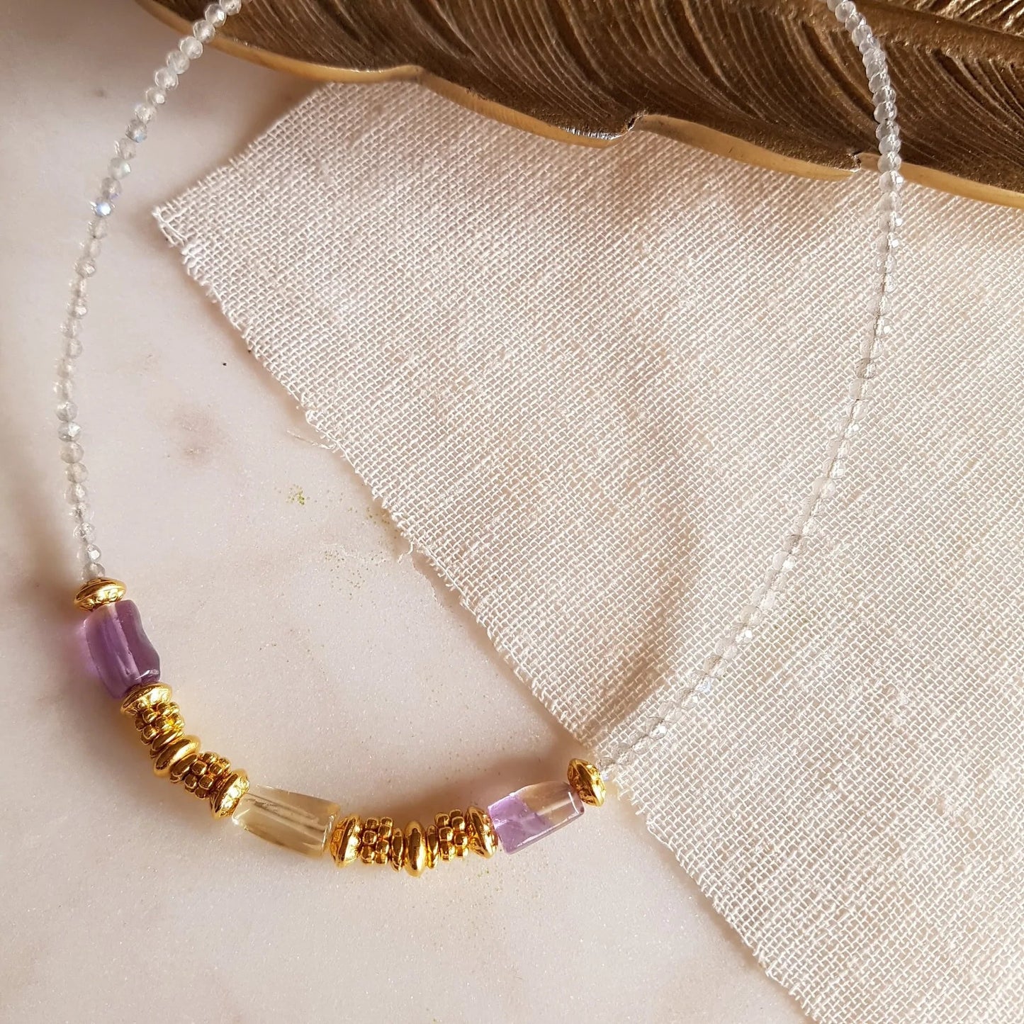 COLLAR GAIA FLUORITE / LABRADORITE - Sister Birkin