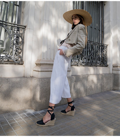 ALPARGATA DE RAFIA MIRACLE NEGRA - Sister Birkin 