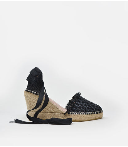 ALPARGATA DE RAFIA MIRACLE NEGRA - Sister Birkin 