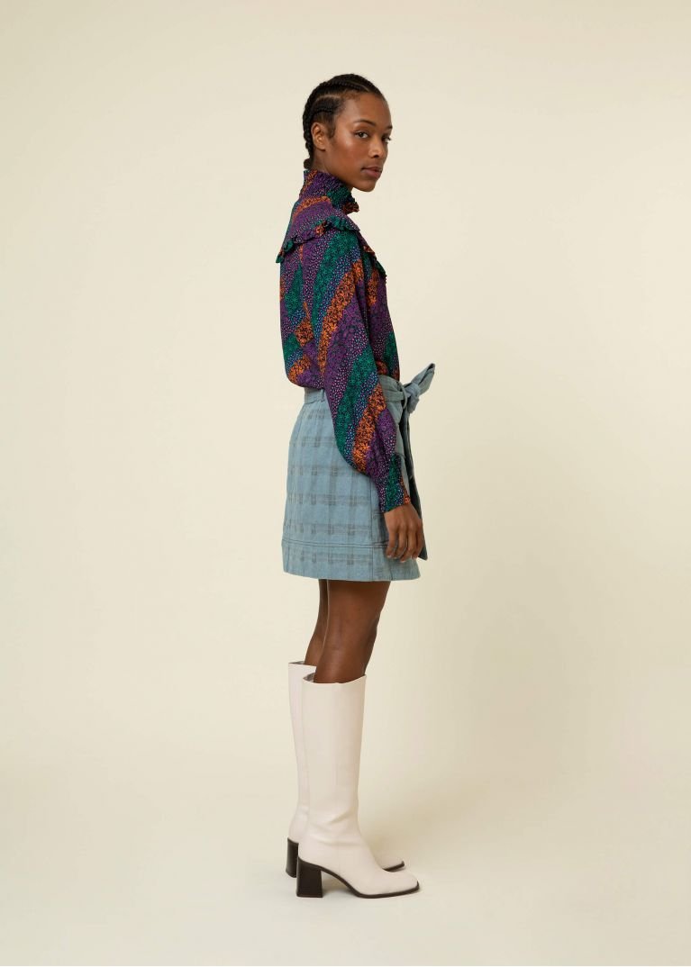 FALDA ORIANA BLEU - Sister Birkin