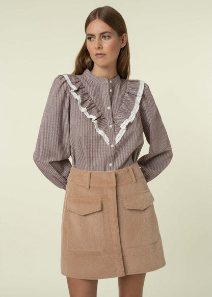 FALDA ORIANA TAUPE - Sister Birkin