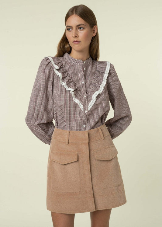 FALDA ORIANA TAUPE - Sister Birkin
