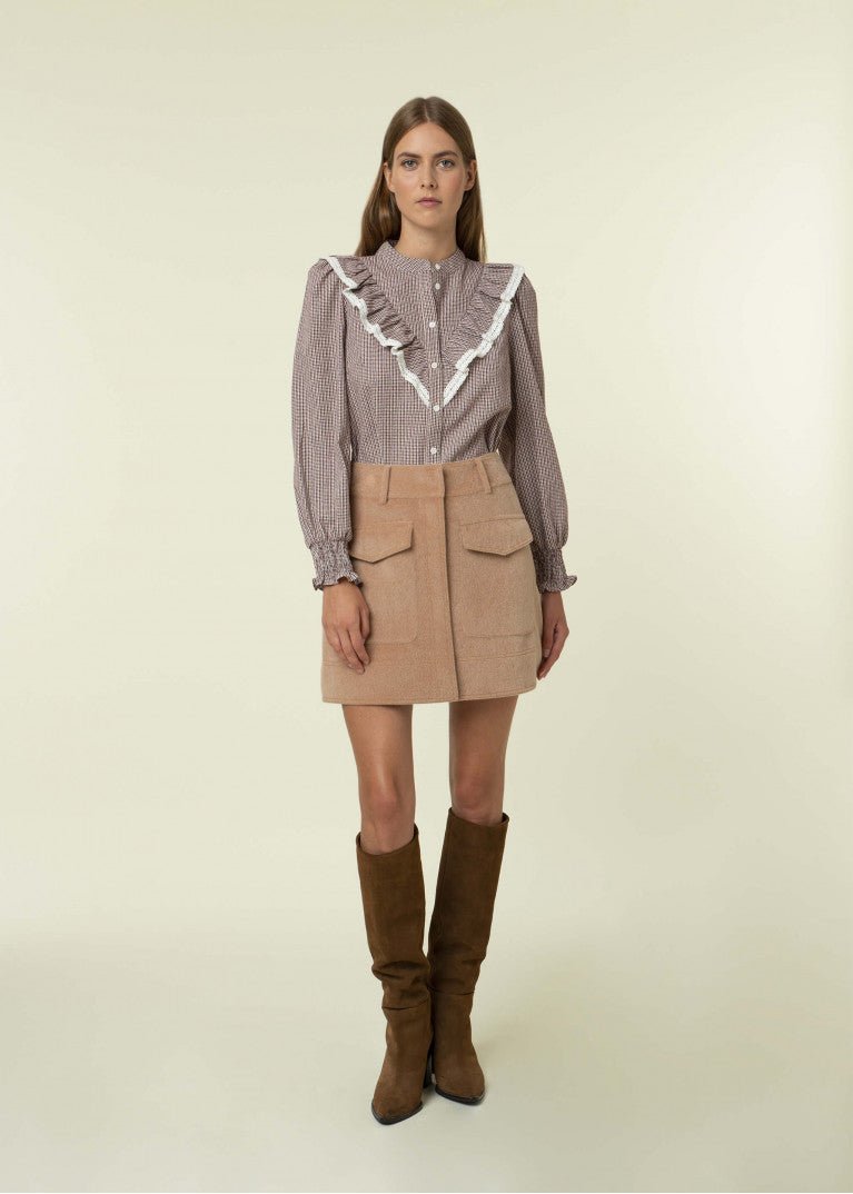 FALDA ORIANA TAUPE - Sister Birkin