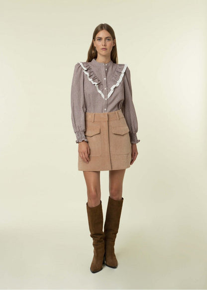 FALDA ORIANA TAUPE - Sister Birkin