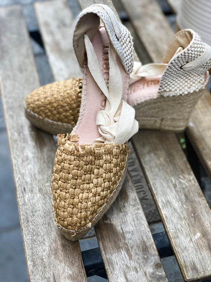 ALPARGATA DE RAFIA MIRACLE CAMEL - Sister Birkin 