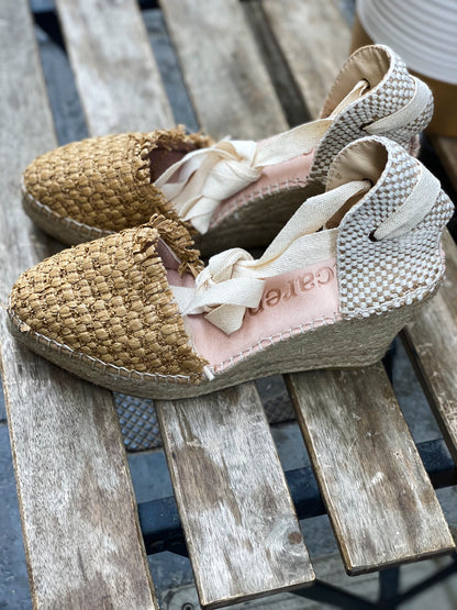 ALPARGATA DE RAFIA MIRACLE CAMEL - Sister Birkin 