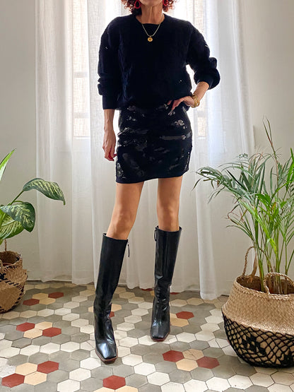 MINI FALDA LÍA BLACK - Sister Birkin 