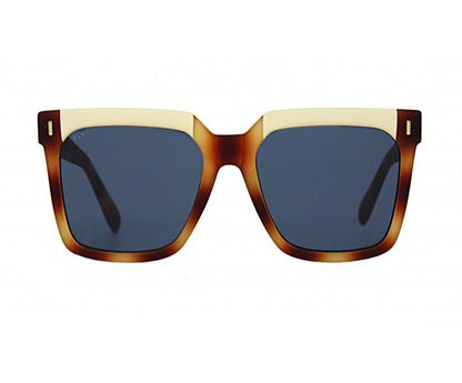 KELLY BICOLOR HAVANA/BEIGE BLUE LENSES - Sister Birkin 