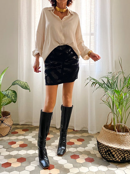 MINI FALDA LÍA BLACK - Sister Birkin