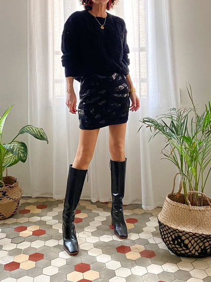 MINI FALDA LÍA BLACK - Sister Birkin
