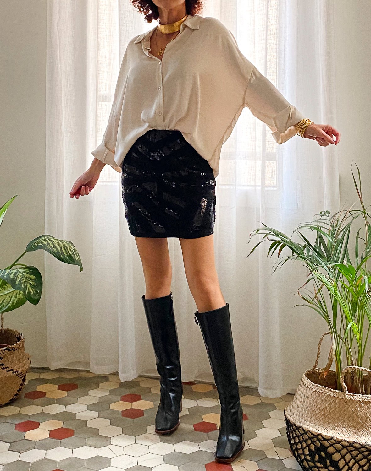 MINI FALDA LÍA BLACK - Sister Birkin
